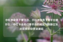 小红书业务下单平台，小红书业务下单平台是什么，小红书业务订单平台的崛起与创新亿乐社区低价自营货源站